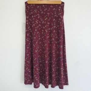 NWT Lularoe Azure Skirt Burgundy Red Pink Blue NEW